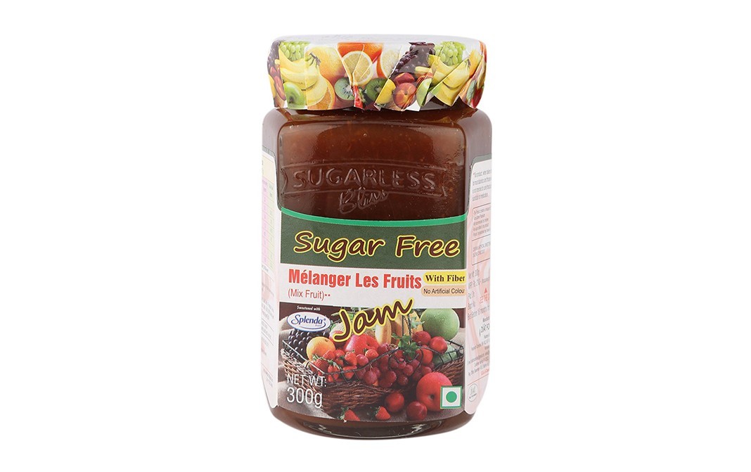 Sugarless Bliss Sugar Free Jam (Mix fruit)    Glass Jar  300 grams